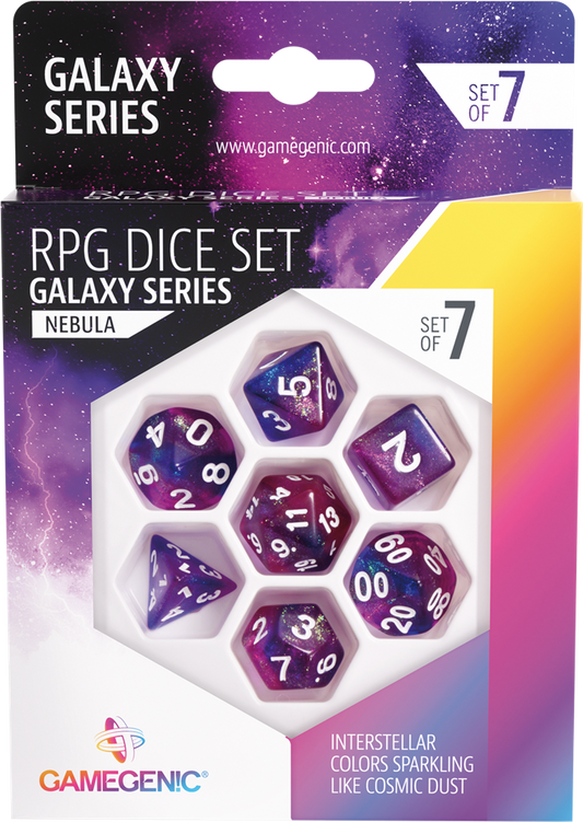 GameGenic : RPG Dice Set - Galaxy Series Nebula (Set of 7)