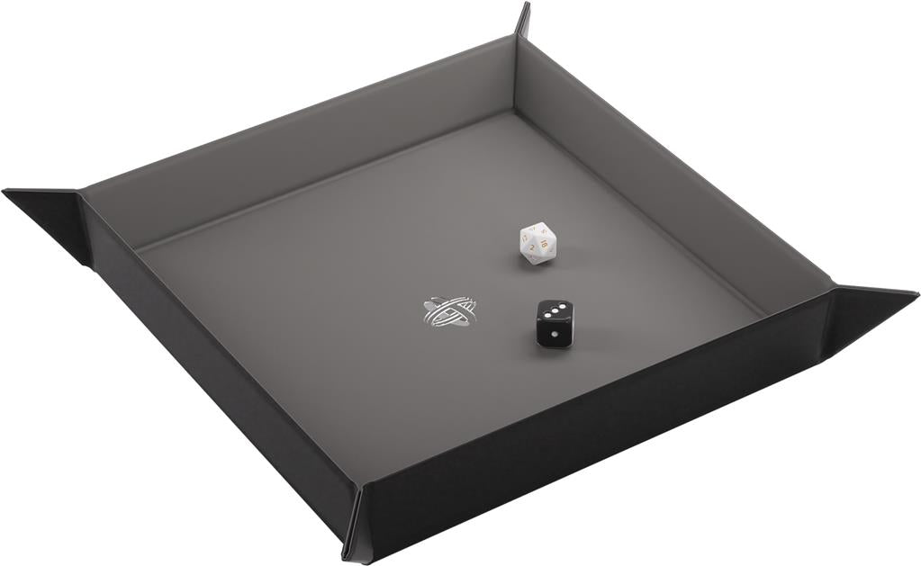 GameGenic - Magnetic Dice Tray Square Black/Gray
