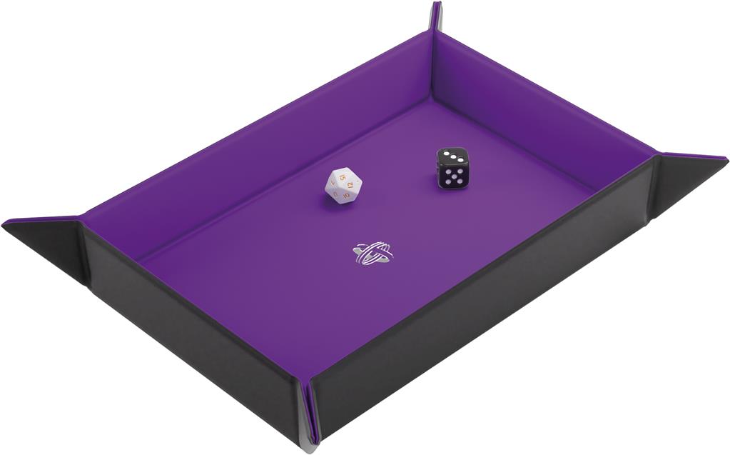 GameGenic - Magnetic Dice Tray Rectangular Black/Purple