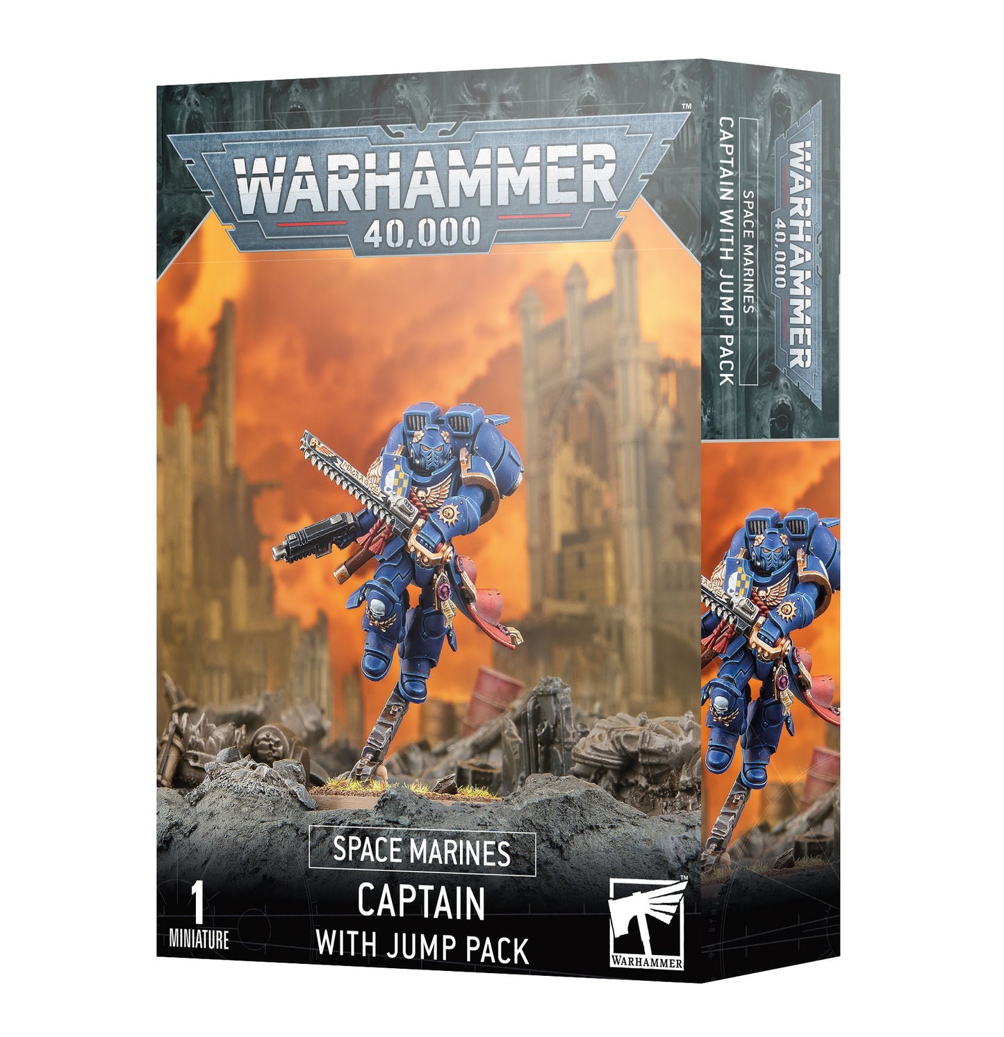 Warhammer 40k - Space Marines : Captain with jump pack