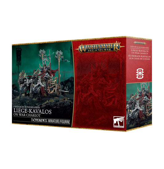 Warhammer Age of Sigmar - Ossiarch Bonereapers : Liege-Kavalos On War Chariot / Suzerain-Kavalos Sur Char De Guerre
