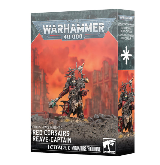 Warhammer 40k - Chaos Space Marines : Red Corsairs Reave-Captain // Capitaine-Ecumeur Red Corsair