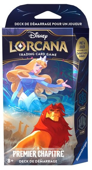 DISNEY - Lorcana - Chapitre 1 : Starter deck Saphire/Acier Aurore/Simba - Français