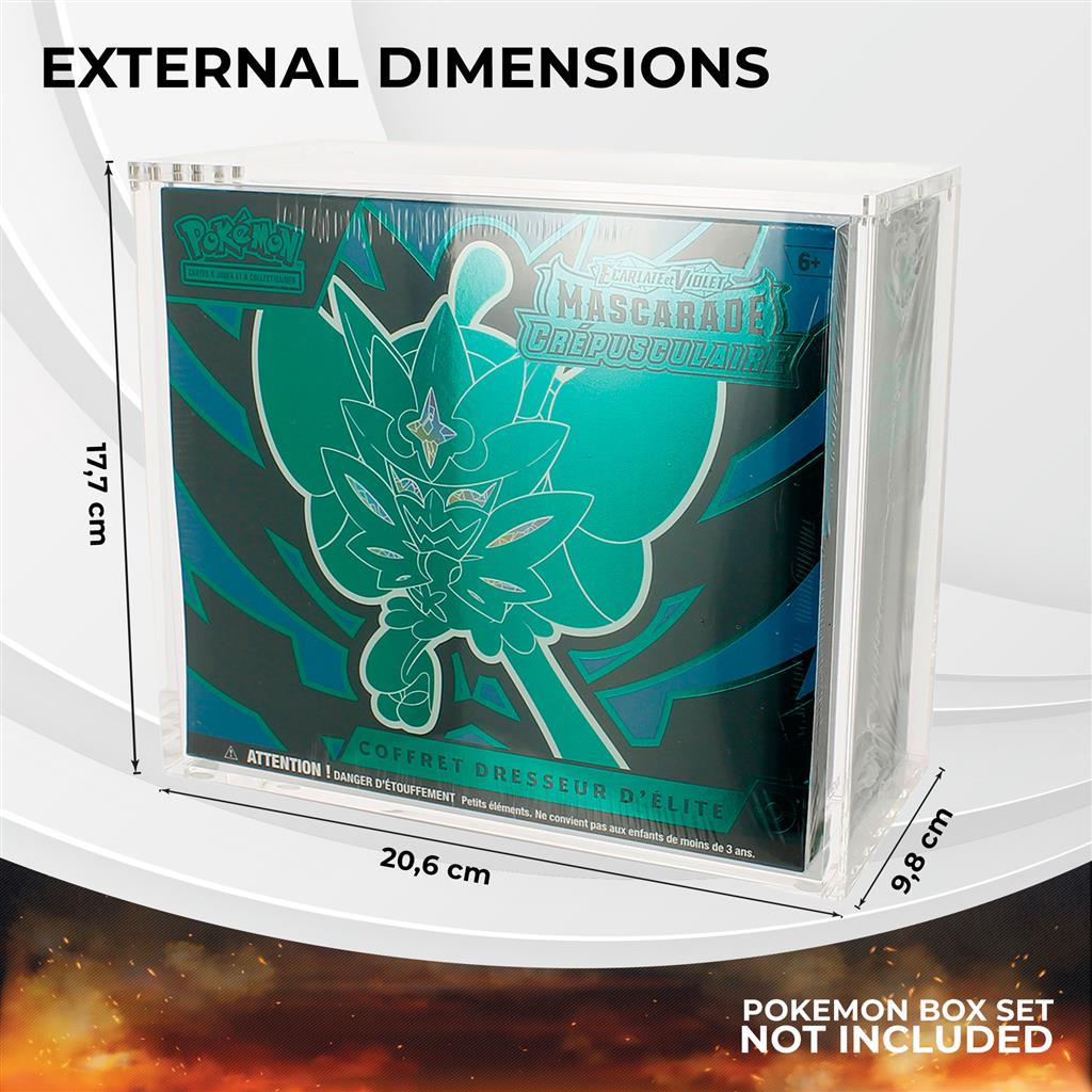 Phoenix Shield - Acrylic/acrylique Case Magnetic - Pokemon Coffret Dresseur d'Elite/Elite trainer box (ETB)