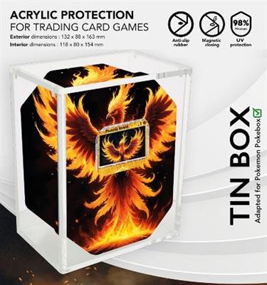 Phoenix Shield - Acrylic/acrylique Case Magnetic - Pokemon Tin Box