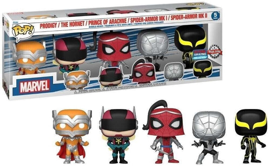 Marvel - POP 5 pack - Prodigy / The Hornet / Prince of arachne / Spider-armor MK I / Spider-armor MK II