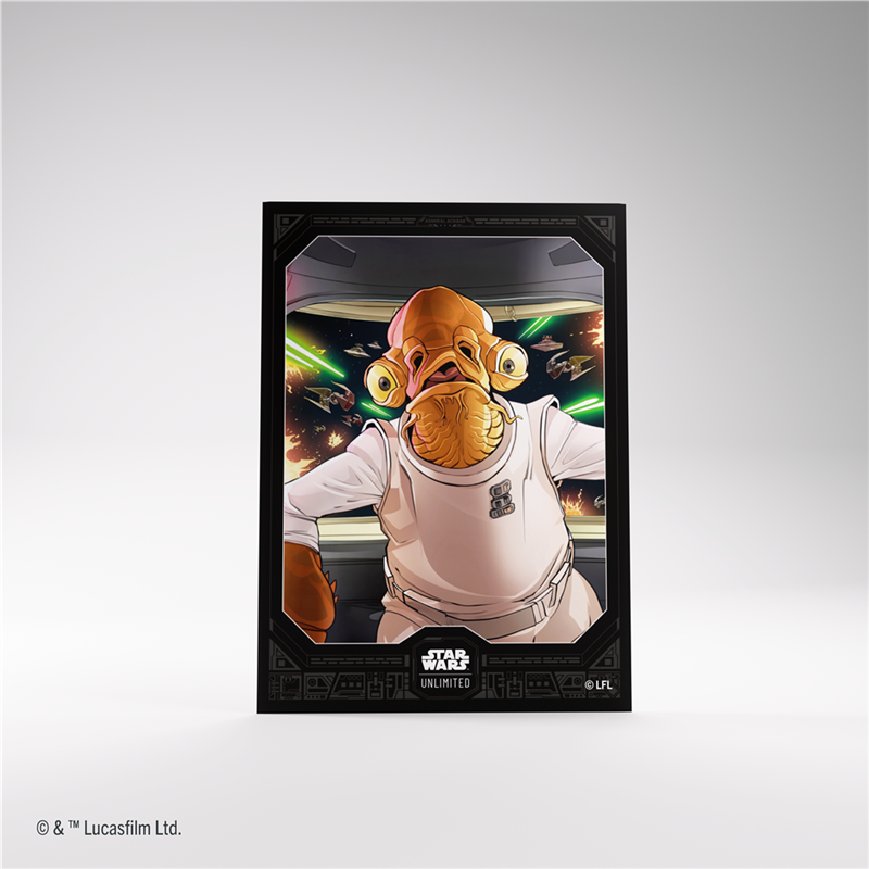 GameGenic / Star Wars Unlimited - 60 Premium art sleeves + 2 clear sleeves Admiral Ackbar