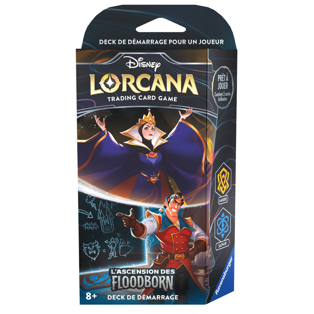 DISNEY - Lorcana - Chapitre 2 : Starter deck Ambre/Saphir La Reine/Gaston - Français