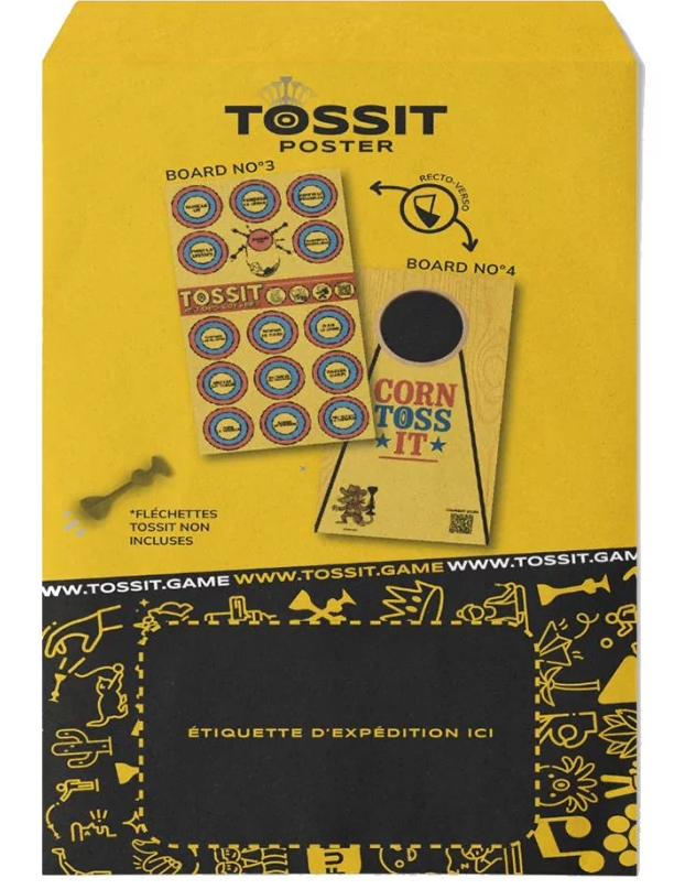 Tossit : the ultimate dart game - Poster Corvées et Cornhole