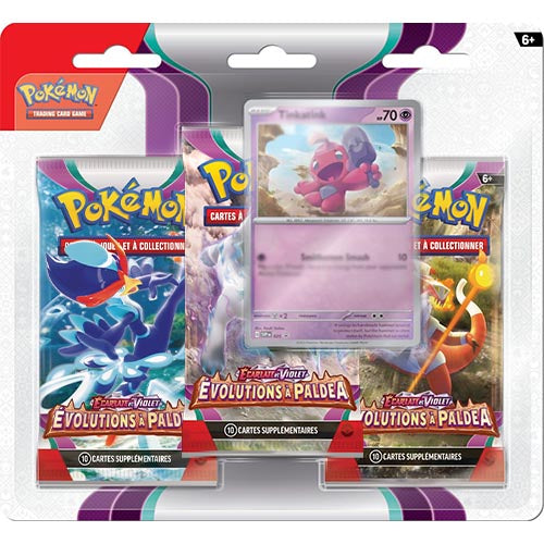 Pokémon - Ecarlate et Violet : Evolutions à Paldea (EV02) - Blister 3 boosters Forgerette (français)