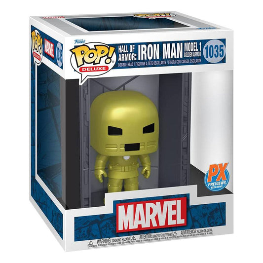 Marvel - POP Deluxe n°1035 - Hall of Armor Iron Man Model 1 PX Exclusive 9 cm