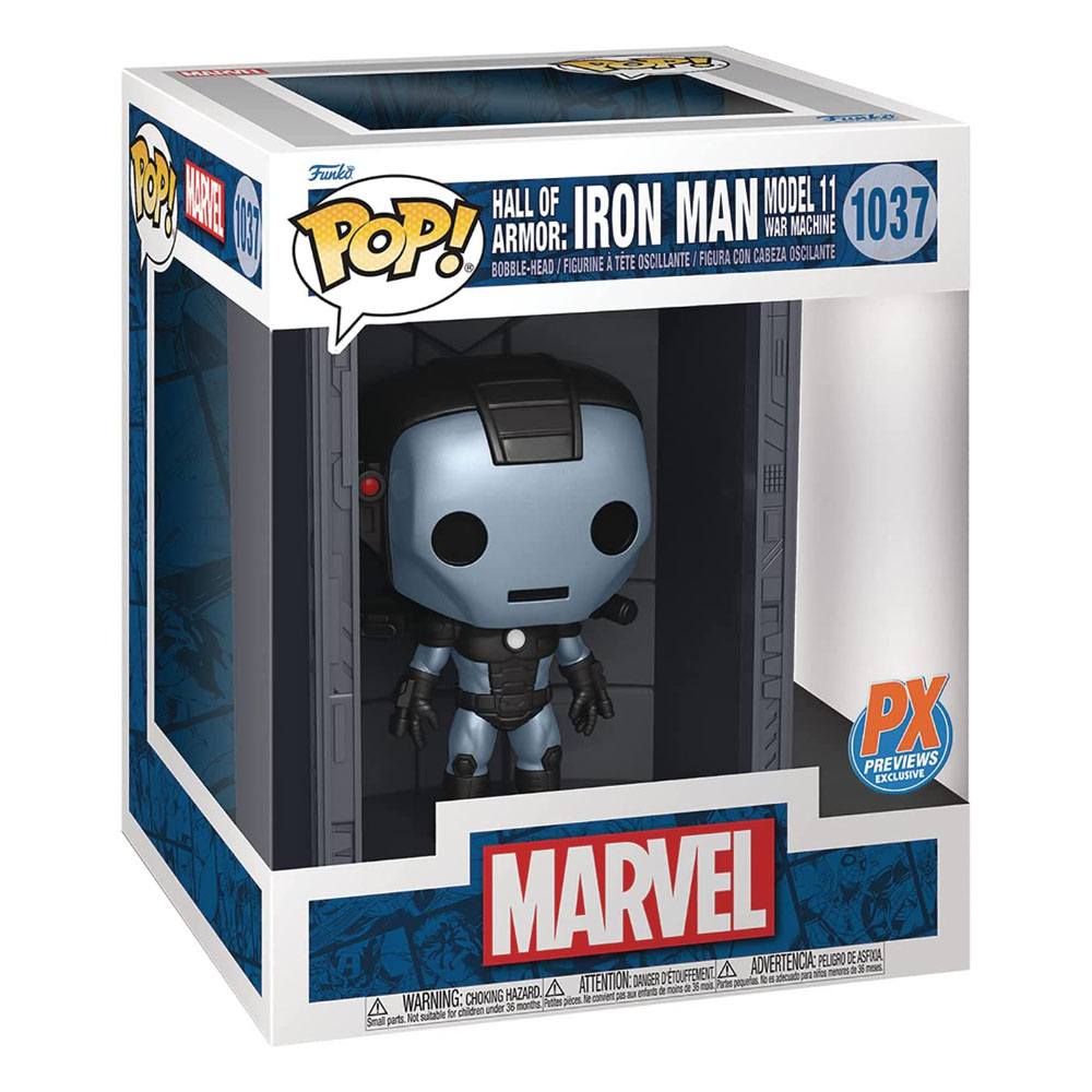 Marvel - POP Deluxe n°1037 - Hall of Armor Iron Man Model 11 PX Exclusive 9 cm