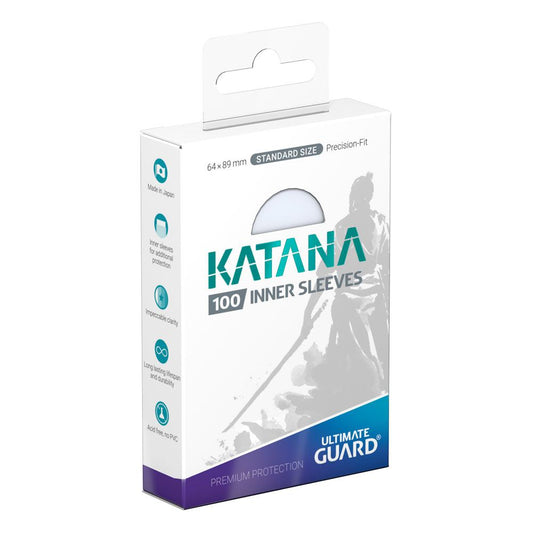 Ultimate Guard 100 Katana Inner Sleeves taille standard Transparent