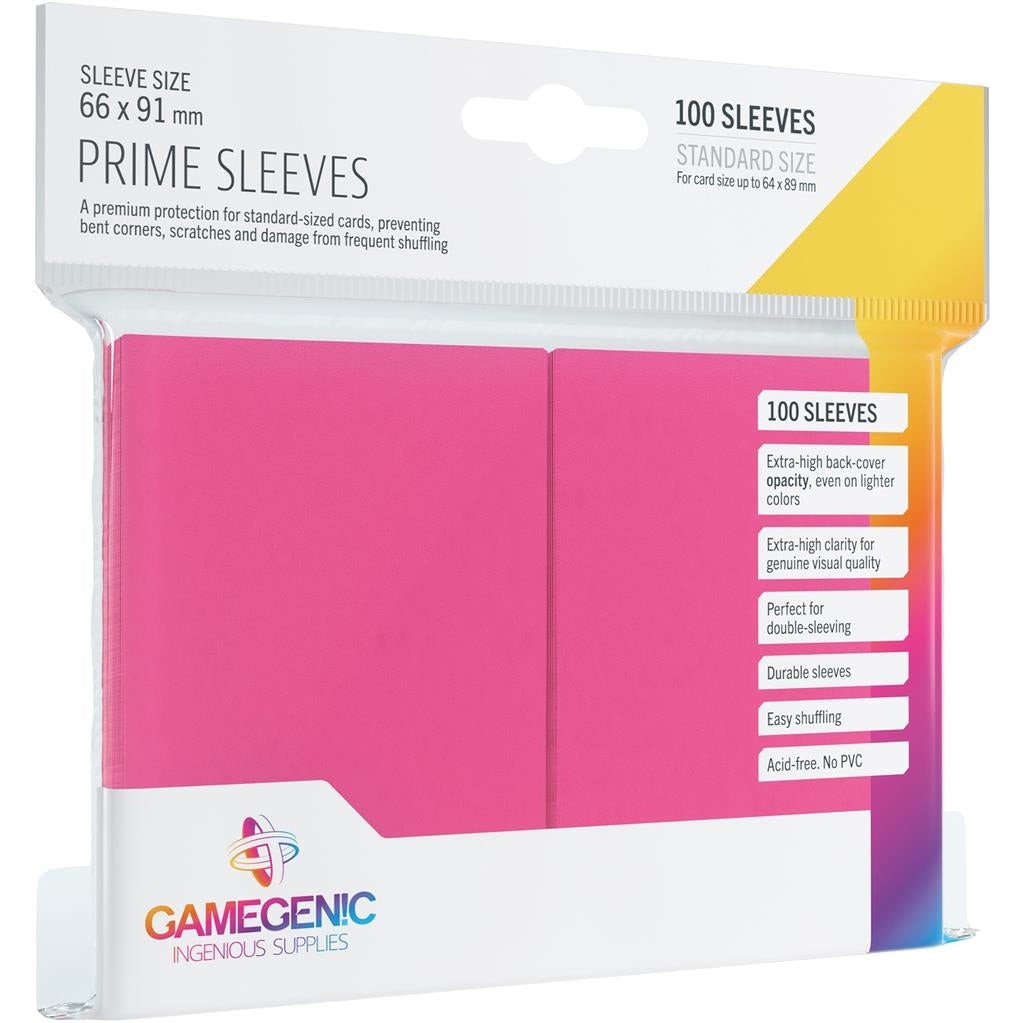 Gamegenic Sleeves - 100 Pochettes standard - Prime - Rose