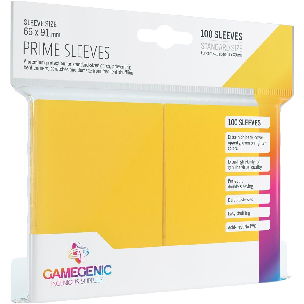 Gamegenic Sleeves - 100 Pochettes standard - Prime - Jaune