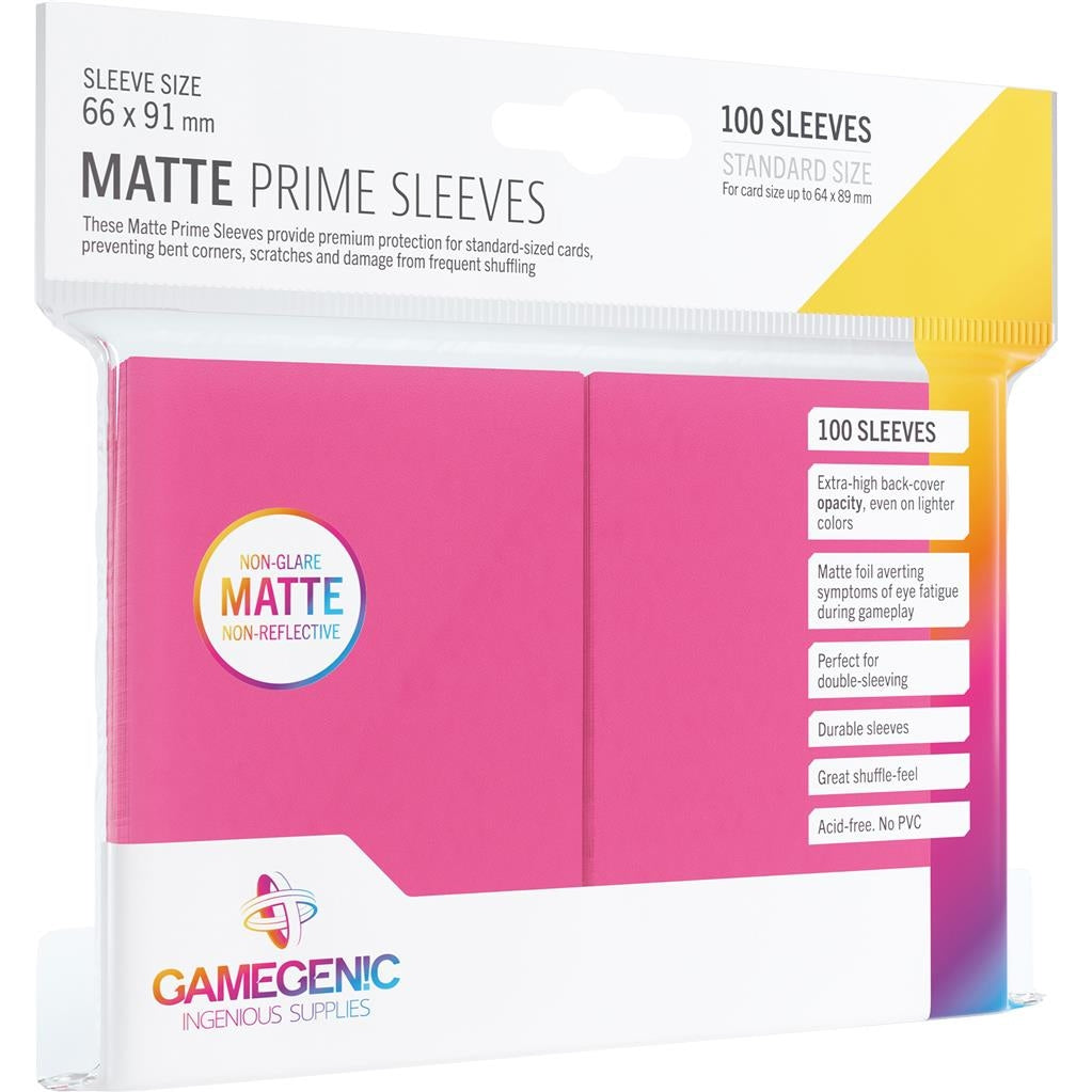 Gamegenic Sleeves - 100 Pochettes standard - MATTE Prime - Rose
