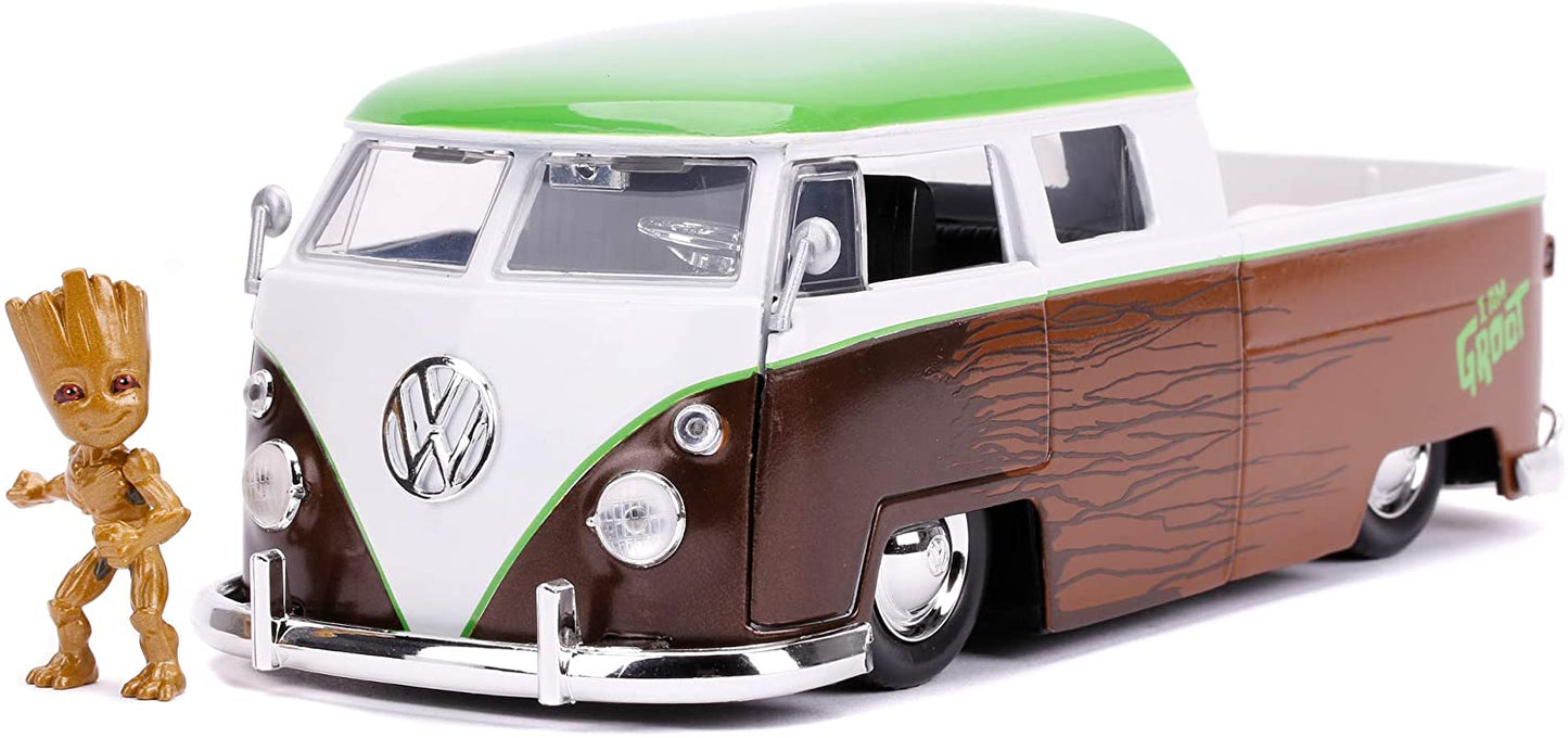 Marvel - Groot 1963 VW Bus Pickup + Groot Figurine 1:24
