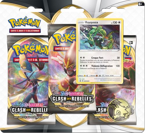 Pokémon - Epée et Bouclier : Clash des Rebelles - Blister 3 Boosters Rayquaza tripack (français/French)