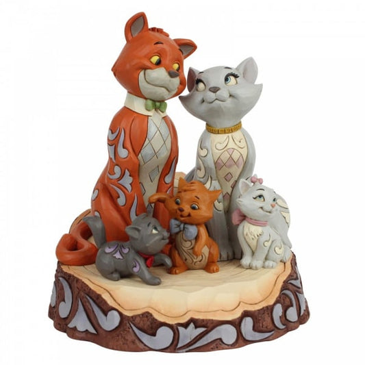 DISNEY Traditions - Aristocats Carved by Heart Figurine - '18x15x15'
