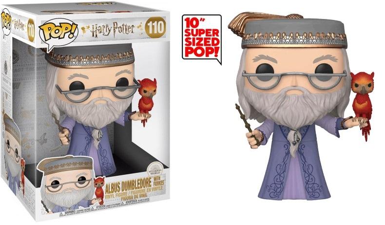 HARRY POTTER - POP JUMBO 10" N° 110 - Dumbledore w/Fawkes