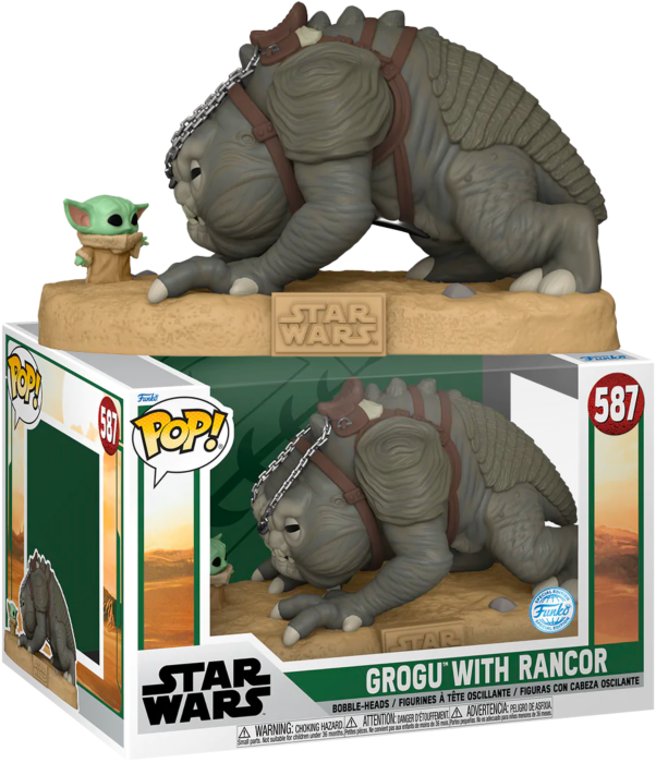 STAR WARS MANDALORIAN - POP JUMBO 10'' N° 587 - Grogu with Rancor