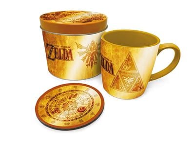 ZELDA - Golden Triforce - Box métal, mug & sous verre