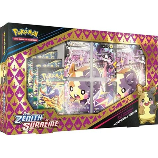 Pokémon - Zénith Suprême (EB12.5) - Coffret collection premium avec tapis de jeu Morpeko-V-Union (FR)