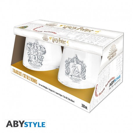 HARRY POTTER - Set de 2 verres Gryffondor & Serpentard