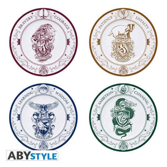 HARRY POTTER - Set de 4 Assiettes - Maisons Poudlard