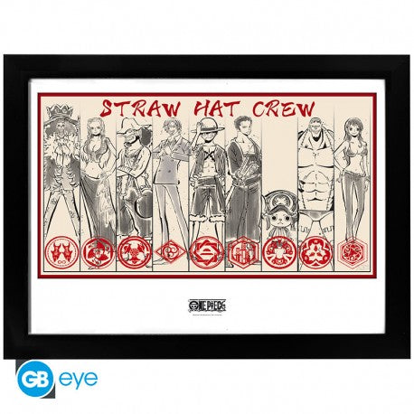 ONE PIECE - Tirage encadré "Straw Hat Crew" (30x40)