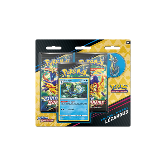 Pokémon - Zénith Suprême (EB12.5) - Blister 3 Boosters + Pin Lézargus (FR)
