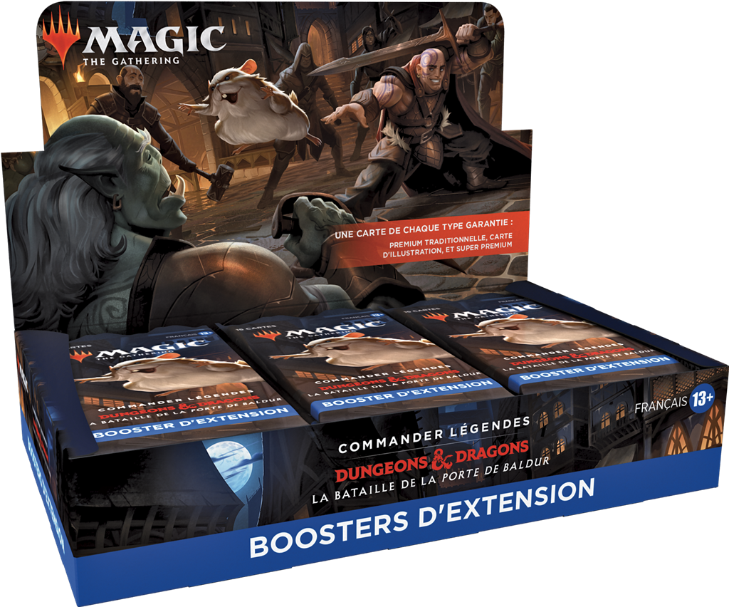 Magic the Gathering - Dungeons & Dragons : Commander légendes, La bataille de la porte de Baldur - Display 18 boosters d'extension (français)