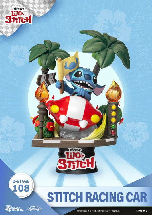 Lilo et Stitch diorama PVC D-Stage Stitch Racing Car 15 cm