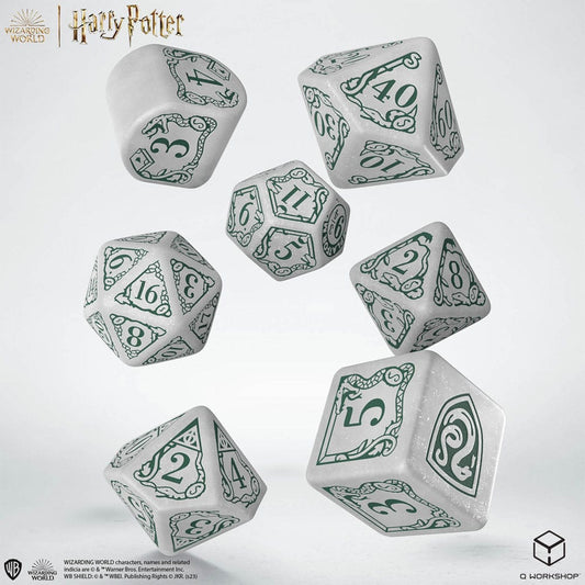 Harry Potter pack dés Slytherin Modern Dice Set - White (7)