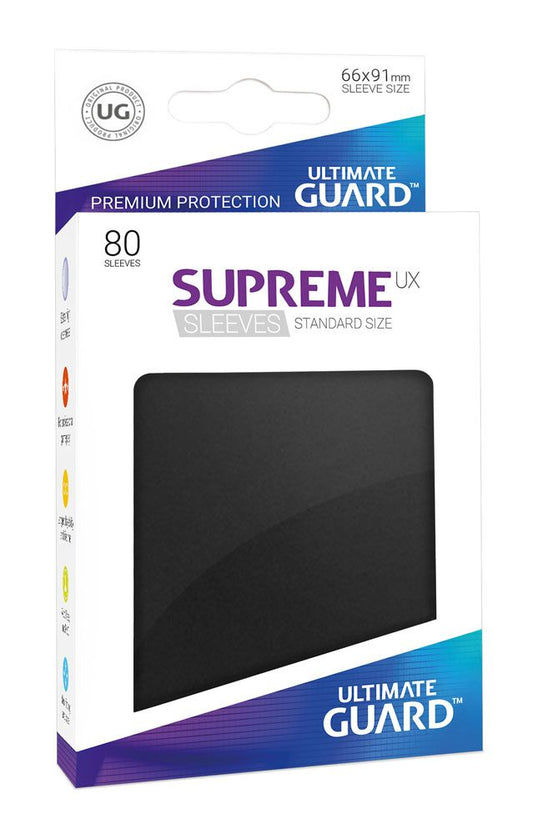 Ultimate Guard 80 pochettes Supreme UX Sleeves taille standard Noir