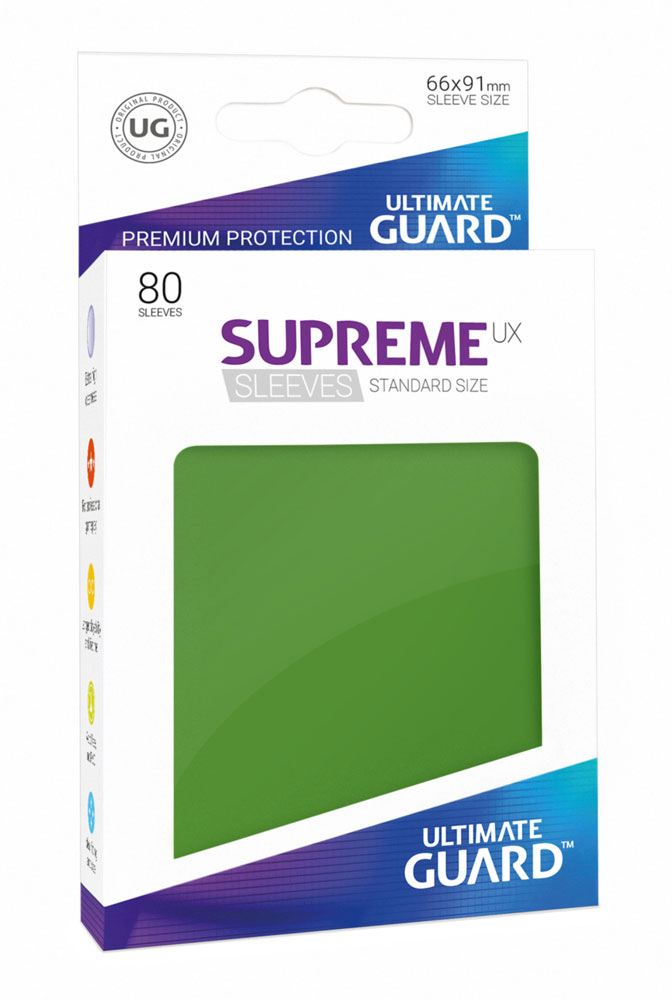 Ultimate Guard 80 pochettes Supreme UX Sleeves taille standard Vert