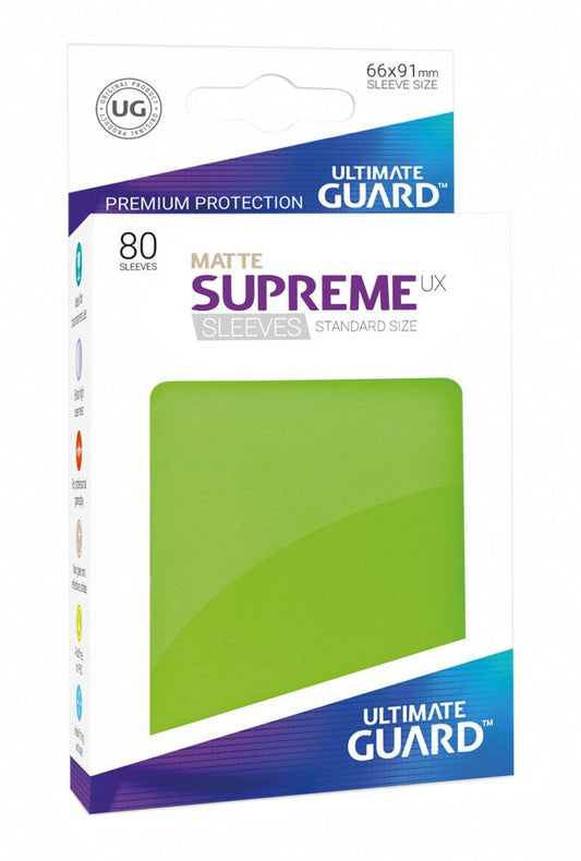 Ultimate Guard 80 pochettes Supreme UX Sleeves taille standard Vert Clair Mat