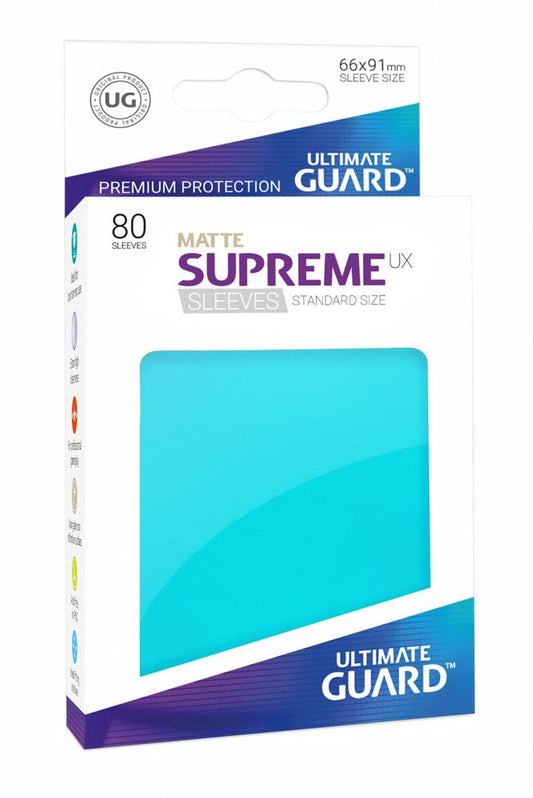 Ultimate Guard 80 pochettes Supreme UX Sleeves taille standard Aigue-marine Mat