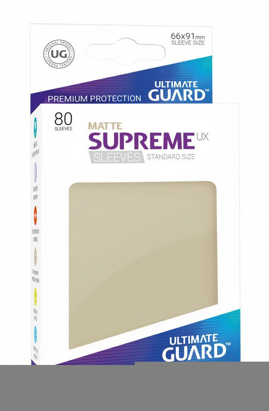 Ultimate Guard 80 pochettes Supreme UX Sleeves taille standard Sable Mat