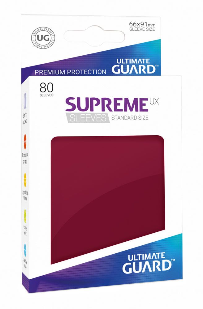 Ultimate Guard 80 pochettes Supreme UX Sleeves taille standard Bourgogne