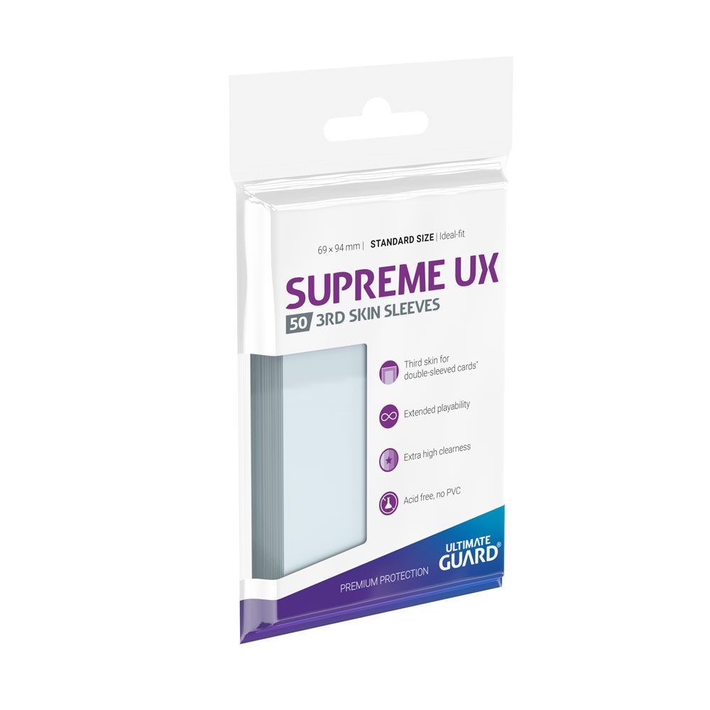 Ultimate Guard 50 pochettes Supreme UX 3rd Skin Sleeves taille standard Transparent